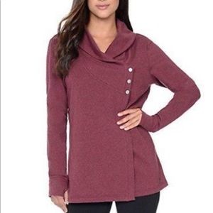Danskin Ladies Asymmetric Cardigan (Size Large)